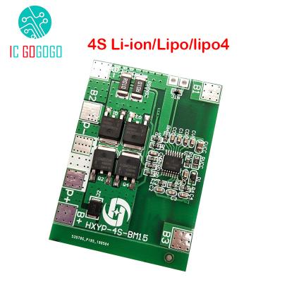 China 4S BMS 4S 12.8V 14.4V 16.8V Lifepo4 Li-ion Lipo Lithium Battery Protection Board 18650 BMS 14A Limit 20A PCB 4 Cell Pack PCM 3.2V 3.7V for sale