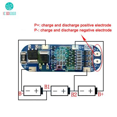 China Battery Protection Board 3S 10A 11.1V 12V 12.6V Lithium Battery Charger Protection Board Module For 18650 Li-ion Lipo Battery BMS 3.7V Cells for sale