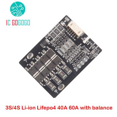 China SBattery Protection Board 3S 4S 18650 Li-ion Lifepo4 Lipo Lithium Battery Protection Board 12V 40A 60A BMS PCB Balance For Motorcycle Drill Motor Starter for sale