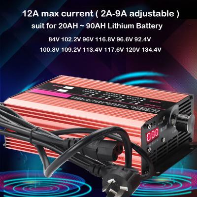 China Adjustable Li-ion Lifepo4 Lipo eBike Charger 120V 84V 96V 102.2V 117.6V 100.8V Fast Adjustable Charge 24S 28S 32S Lithium Battery Adjustable Charger 2A 5A 9A for sale