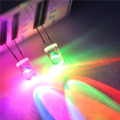 China 50pcs RGB LED Light Emitting Diode 5MM Series RGB LED Light Lamp Super Bright 7 Colors LED Slow/Fast F5 Changing Flashing F5 for sale