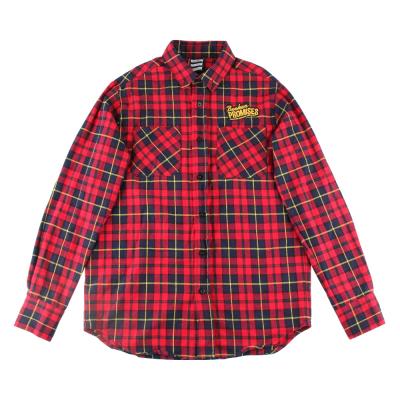 China Factory Custom Oversized Men's Shirts Long Sleeve Plaid Breathable Flannel Shirts for sale