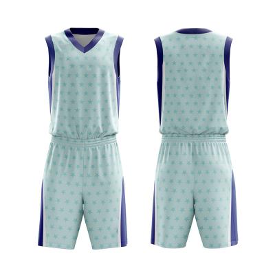 China Breathable New Custom Sublimated Sports Suits Latest Best Mens Basketball Jersey Basketball Wear Shirts And Tops Breathable Sportswear for sale