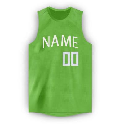 China Breathable Mens Quilted Custom Polyester With Sublimation Print Basketball Tank Top for sale