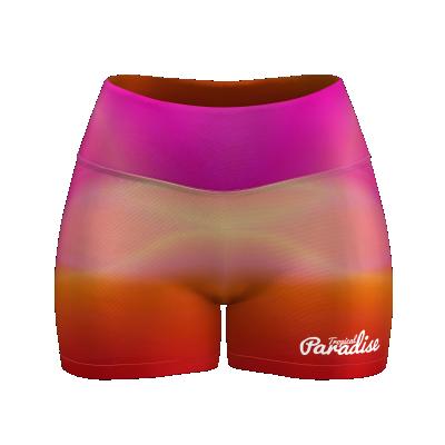 China Anti-Wrinkle Printed Skinny Shorts For Women 2021 Summer Women Clothing Shorts With Pattern Gym Yoga Shorts Women for sale