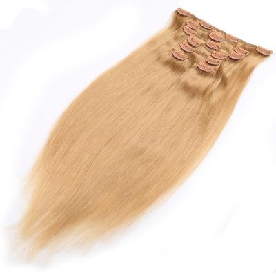 China Cheap Silky Straight LN Wave Hair Extensions Clip In 100% Full Head Hair Clip In Hair Extensions for sale