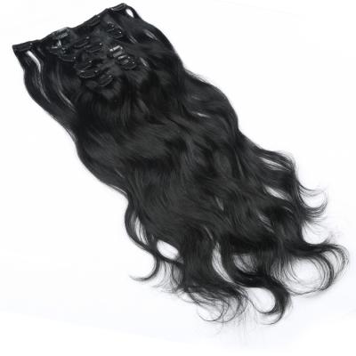 China Customized Wholesale Hot Sale Factory Direct Silky Straight LS Wave Hair Extensions Clip In Double Drawn Thick Ends Remy Clip In Hair Extension for sale