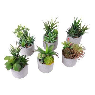 China New Design Eco-Friendly Potted Tropical Plants Artificial Real Touch Artificial Succulent Plants For Hanging Planter for sale