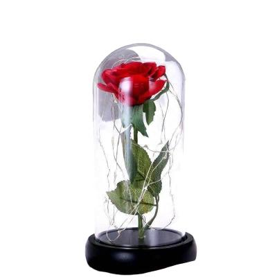 China Fashional Factory direct wholesale roses forever in glass dome roses artificial flowers for sale