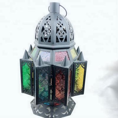 China Nordic Storm Lantern Iron Metal Sconce Lantern Decorative Lantern New Design for sale