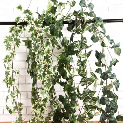 China Hotselling Artificial Flowers Modern Plastic Ivy Leaves Decorative Wisteria Hanging Ivy for sale