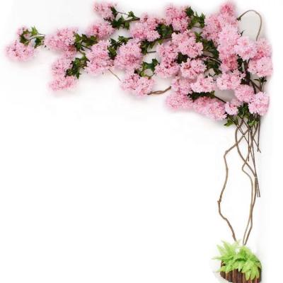 China New Fashional Half Arch Artificial Cherry Blossom Tree With Vines Artificial Cherry Blossom Tree Wedding Tree for sale