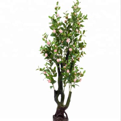 China Fashional Real Rose Silk Flower Camellia Japan Quince Tea Touch Plant Garden Party Artificial Wedding Decoration for sale