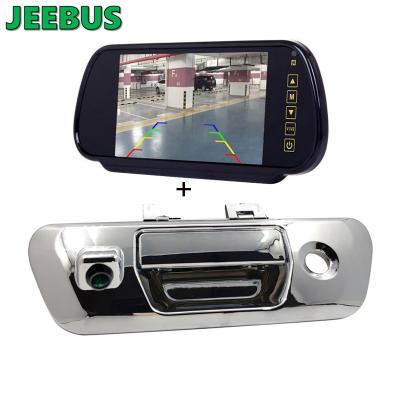 China 1280*720 Waterproof HD Night Vision Tailgate Door Handle Car Rear View Backup Reverse Camera With 7inch Monitor For Navara NP300 D23 for sale