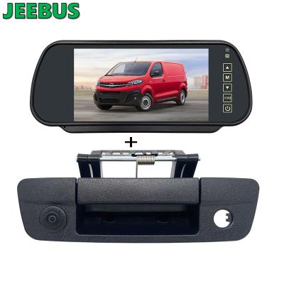 China 280*720/1280*488 Waterproof HD Night Vision Tailgate Door Handle Backup Car Reverse Camera With 7inch Rearview Monitor Kit Use For Dodge Ram for sale