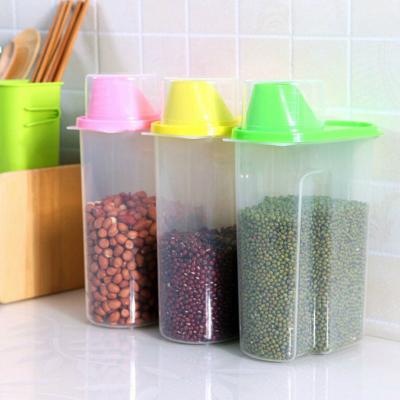 China General Stocked Home Modern Plastic Spice Food Storage Jars With Lids for sale