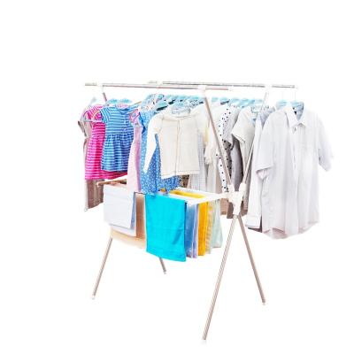 China High Quality Durable Folding Expandable Large X-type Hanger Clothes Storage Drying Rack for sale