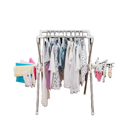 China Large Portable Balcony Clothing Storage Drying Display Rack Durable Folding Hanging Rack for sale