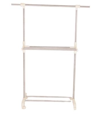 China Balcony Durable Floor Rack Stainless Steel Metal Towel Outdoor Clothes Drying Storage Rack for sale