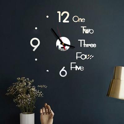 China Personalized Customization 2021 DIY Custom Design Vintage Design Acrylic Battery Operated Wall Clock for sale