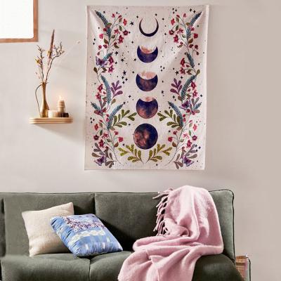 China Simple Moon and Star Macrame Woven Tapestry Wall Hanging for sale