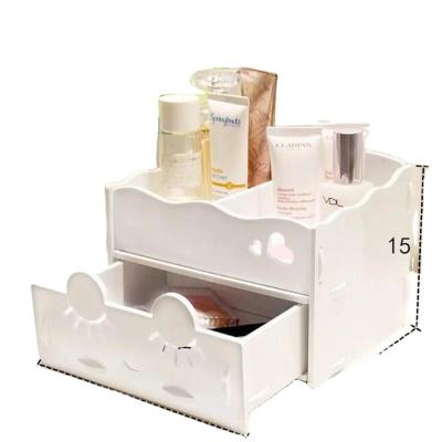 China Minimalist Cosmetic Storage Box Storage Box Makeup Vanity Desk Box With Drawers Plastic for sale