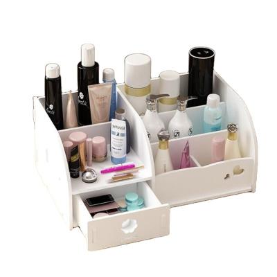 China High Quality Minimalist Desktop Cosmetic Organizer Cosmetic Storage Box Large Capacity Makeup Storage Box With Drawer for sale