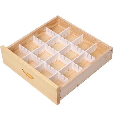 China Waterproof DIY Grid Drawer Divider Organize Household Necessities Adjustable Storage Thickening Housing Spacer Finishing Shelves For Home for sale