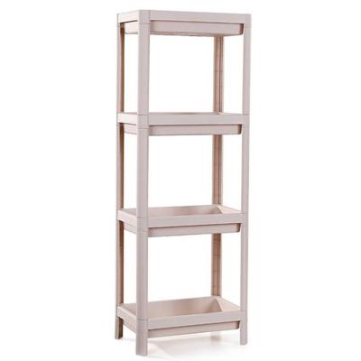 China Movable Bathroom Space Saving Shelf Slide Out Storage Bathroom Toilet Unit Organizer Shelf 4 Tier Trolley Storage Mobile Shelf for sale