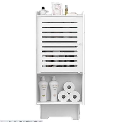 China Sustainable Bathroom Storagge Rack Wall Mounted No Drilling For Bathroom Toilet 4 Layers Shower Room Storage Cabinet for sale