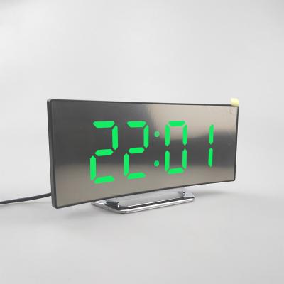 China LUMINOVA Multifunctional Mirror Clock Alarm Clock LED Table Digital Alarm Clock Orphaned for sale