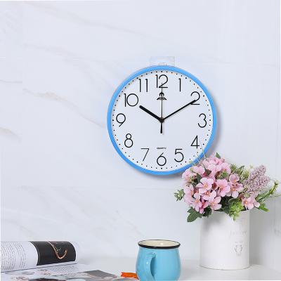 China Factory price antique style creative mute quartz wall clock living room 12 inch size neon LED hour marker simple fashion metal wall clock for sale