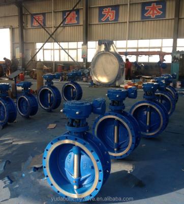 China DN500 PN 10 BS EN 593 Standard Metal Sealing Eccentric Casting Butterfly Valve for sale