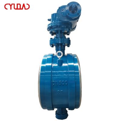 China General GOST API /BS Two Way Butt Weld Type Triple Offset Butterfly Valve With Gearbox For Electric for sale