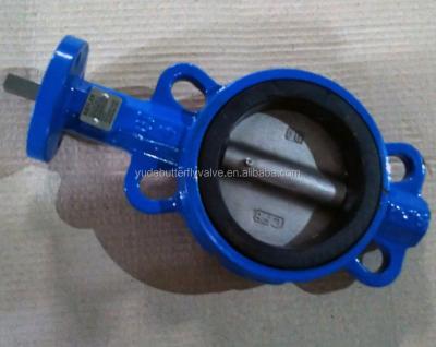 China General Type Trim Stainless Steel Wafer Bare Stem DN100 Butterfly Valve for sale