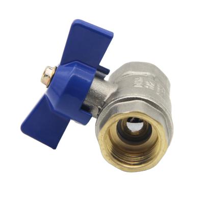 China General High Quality Brass Threaded Butterfly Handle Water Ball Valve for sale