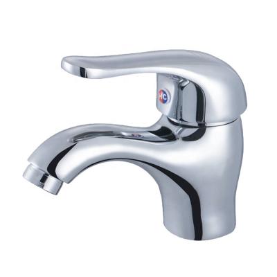 China FARMER High Quality Metered Faucets Deck Mounted Single Handle Brass Water Faucet Basin Faucet Mixer Wash For Bathroom for sale