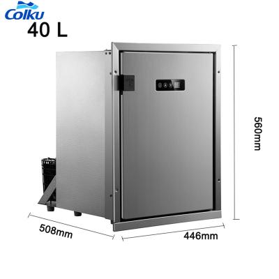 China beach & Hot Selling Foshan Colku Vacation 2022 Double Fridge 12V/24V Built-in Portable Camper Car Fridge Refrigerator and Freezer for sale