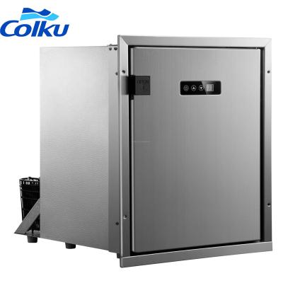 China Portable Sports 40L 12 Volt 24 Volt DC Compressor Built In Drawer Fridge With Fridge Freezer For Yacht Motorhome Caravan for sale