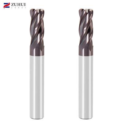 China CNC 10% Discount Factory Price Tungsten Carbide Corner Radius Milling Solid End Mill Hrc55 for sale