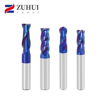 China D10mm D12mm D16mm HRC65 10x75mm CNC Milling Cutter Carbide End Mills Solid Endmill Machining Endmill for sale