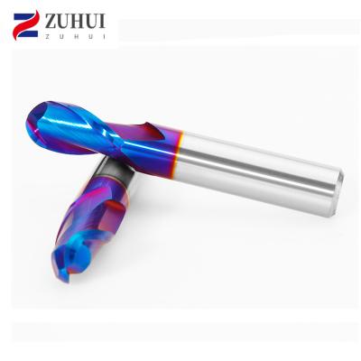 China Anca Machine High Efficiency Cheap Price 2flute 4flute Hrc55 Hrc60 Hrc65 CNC Milling CNC Milling CNC Machines Solid Carbide Ball Nose End Mill Cutters for sale