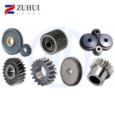 China Factory Customized Machinery High Precision Carbon Steel Large Spur Gear With Grinding Process Metal Double Spur Gear for sale