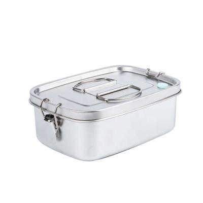 China Freshness Preservation 2021 New 304 Stainless Steel Bento Box 1.1L Double Layer Food Insulated Lunch Box for sale