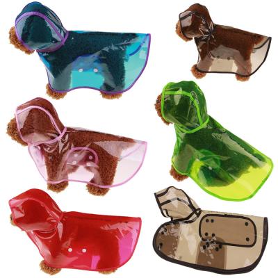 China Large Stocked Dog Raincoat Plus Size Transparent Pet Raincoat Summer Raincoat For Pet for sale