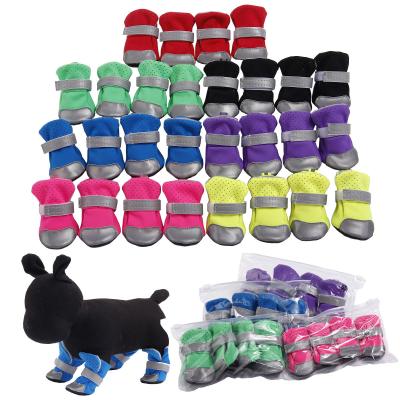 China Stocked Dog Boots Reflective Pet Shoes Breathable Dog Boots for sale