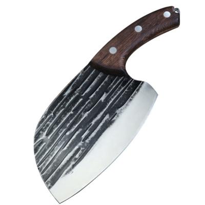 China Viable Chef Knife Meat Cleaver Forged Butcher Knife with Full Tang Handle Kitchen Knife for Cooking Camping BBQ for sale