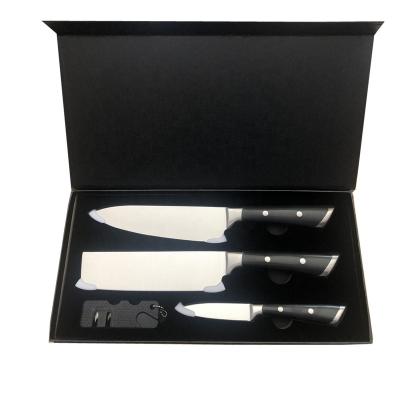 China New Viable Kitchen Knife Set Stainless Steel 4 Pcs Set Small Dish Knife Fruit Leather Knife With Nail Copper Handle for sale