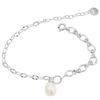 China TRENDY S925 Sterling Silver Hand Jewelry Freshwater Pearl Bracelet for sale