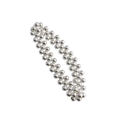 China FASHIONABLE Silver Ball Bracelet Retro Stretch Bead Hand High End Jewelry for sale